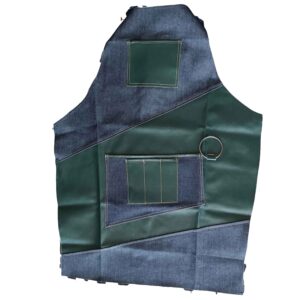 اپرون سبز چرمی جین  ( پیشبند )